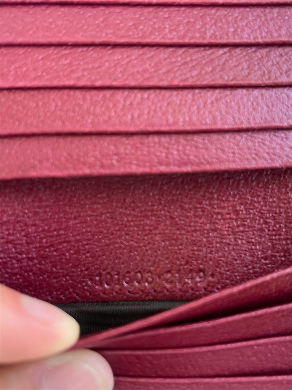 Gucci Vintage GG Canvas Horsebit Ring Trifold Wallet Burgundy Red - Picture 3 of 11